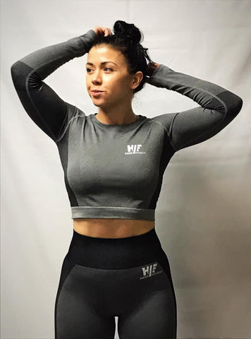 Hard Fitness Long Sleeve Cropped gym top
