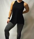 Hard Fitness long gym vest with back split