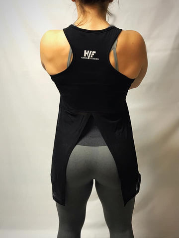 Hard Fitness long vest with split at back