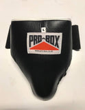 Black PU Groin/Abdominal Protection for use in boxing or martial arts
